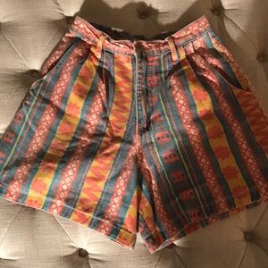 Vintage high waist pattern shorts -size 26